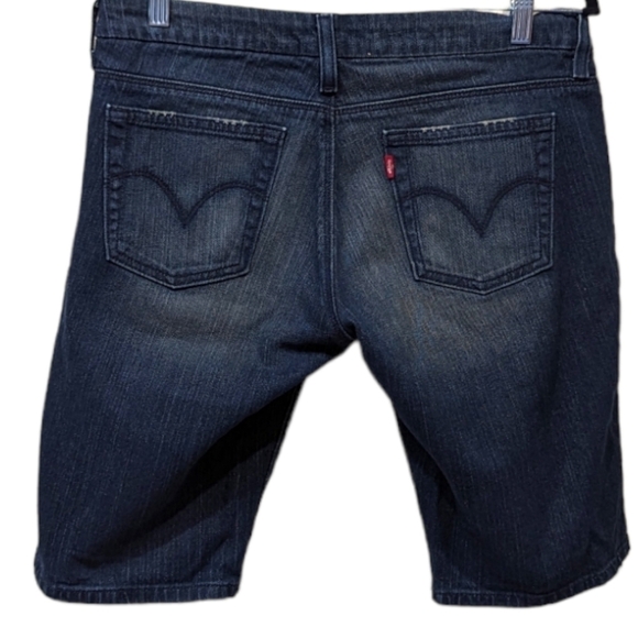 Levi's Low 545 Distressed Medium Wash Women's Summer Shorts (8) - Picture 2 of 6